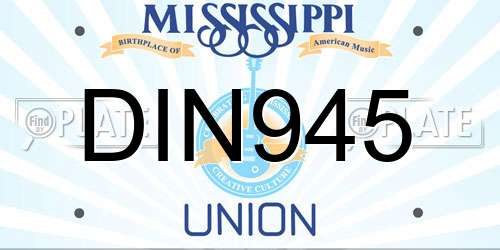 DIN945 Mississippi License Plate