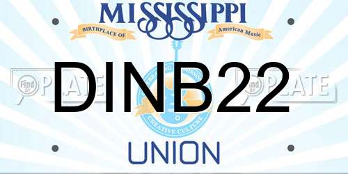 DINB22 Mississippi License Plate