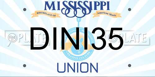 DINI35 Mississippi License Plate