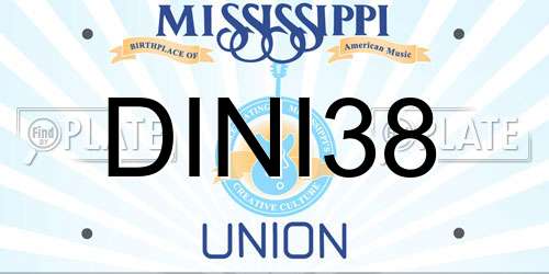 DINI38 Mississippi License Plate
