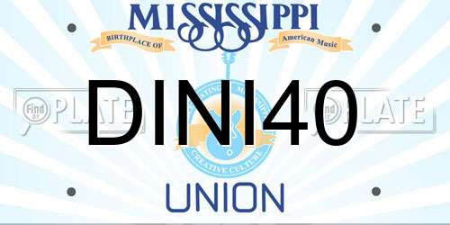DINI40 Mississippi License Plate