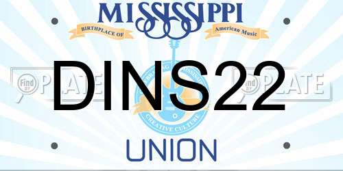 DINS22 Mississippi License Plate