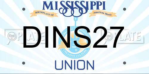 DINS27 Mississippi License Plate