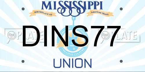 DINS77 Mississippi License Plate