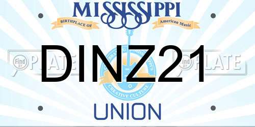 DINZ21 Mississippi License Plate