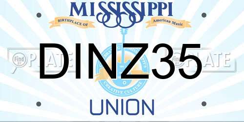 DINZ35 Mississippi License Plate