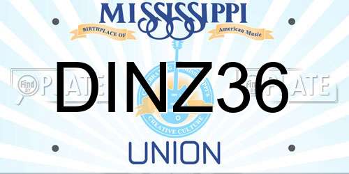 DINZ36 Mississippi License Plate