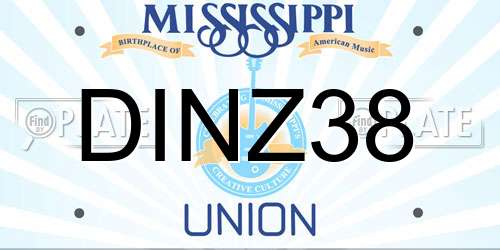 DINZ38 Mississippi License Plate