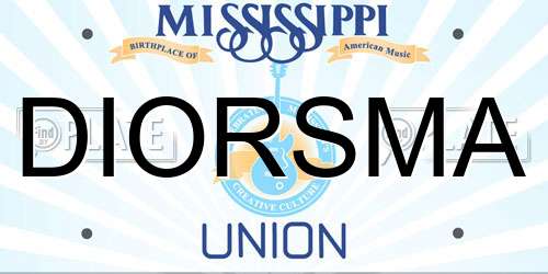 DIORSMA Mississippi License Plate