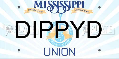 DIPPYD Mississippi License Plate