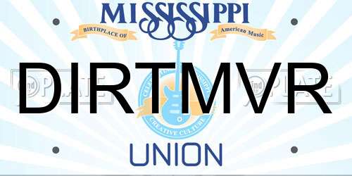 DIRTMVR Mississippi License Plate