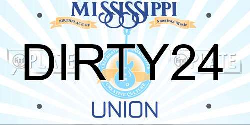 DIRTY24 Mississippi License Plate