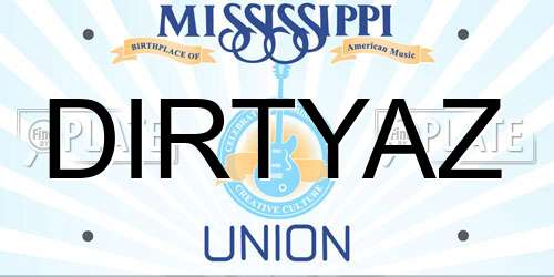DIRTYAZ Mississippi License Plate