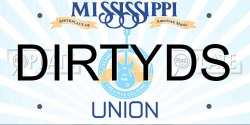 DIRTYDS Mississippi License Plate