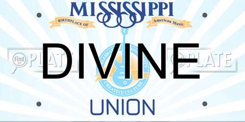 DIVINE Mississippi License Plate