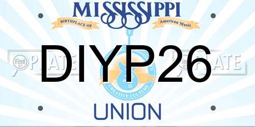 DIYP26 Mississippi License Plate