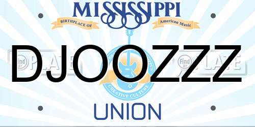 DJOOZZZ Mississippi License Plate