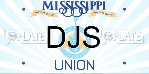 DJS Mississippi License Plate