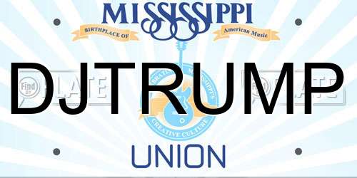 DJTRUMP Mississippi License Plate