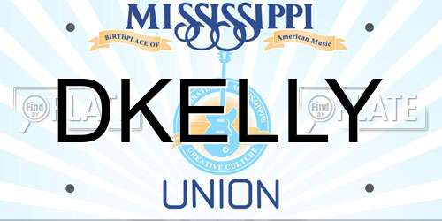 DKELLY Mississippi License Plate