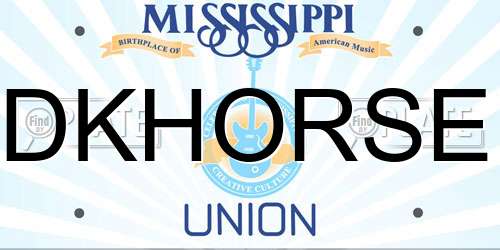 DKHORSE Mississippi License Plate