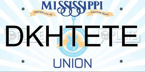 DKHTETE Mississippi License Plate