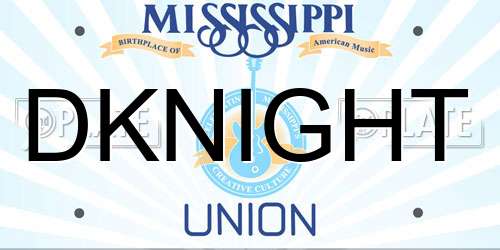 DKNIGHT Mississippi License Plate