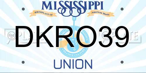 DKRO39 Mississippi License Plate