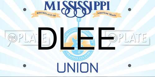 DLEE Mississippi License Plate