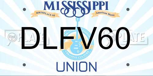 DLFV60 Mississippi License Plate