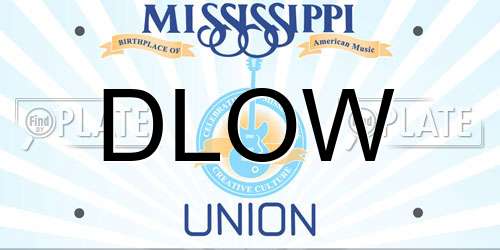 DLOW Mississippi License Plate