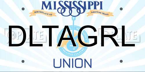 DLTAGRL Mississippi License Plate