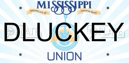 DLUCKEY Mississippi License Plate