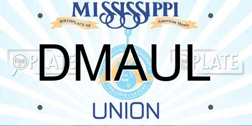 DMAUL Mississippi License Plate