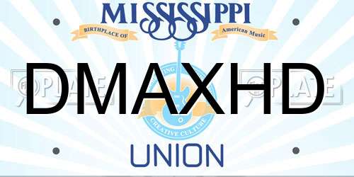 DMAXHD Mississippi License Plate