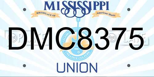 DMC8375 Mississippi License Plate