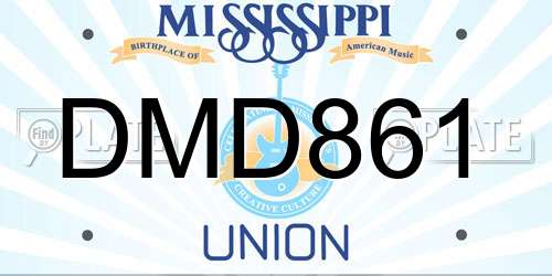 DMD861 Mississippi License Plate