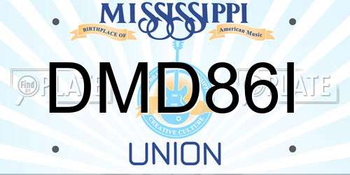 DMD86I Mississippi License Plate