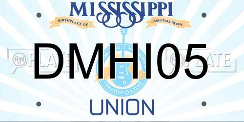 DMHI05 Mississippi License Plate