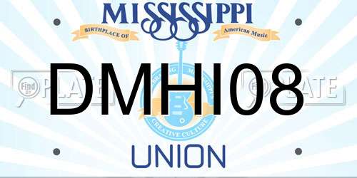 DMHI08 Mississippi License Plate