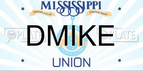 DMIKE Mississippi License Plate