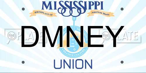 DMNEY Mississippi License Plate