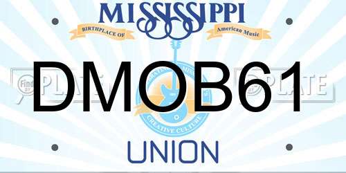 DMOB61 Mississippi License Plate