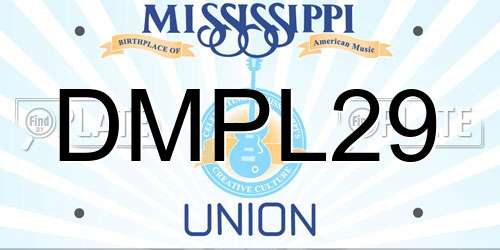 DMPL29 Mississippi License Plate
