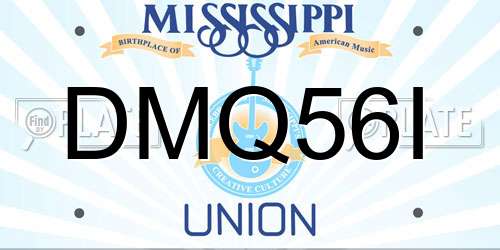DMQ56I Mississippi License Plate