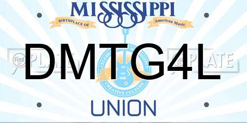 DMTG4L Mississippi License Plate