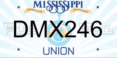 DMX246 Mississippi License Plate