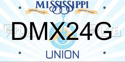 DMX24G Mississippi License Plate