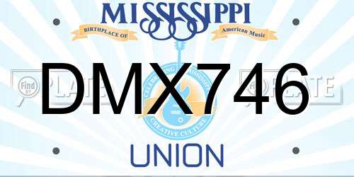 DMX746 Mississippi License Plate