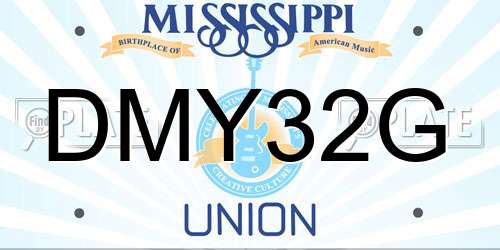 DMY32G Mississippi License Plate